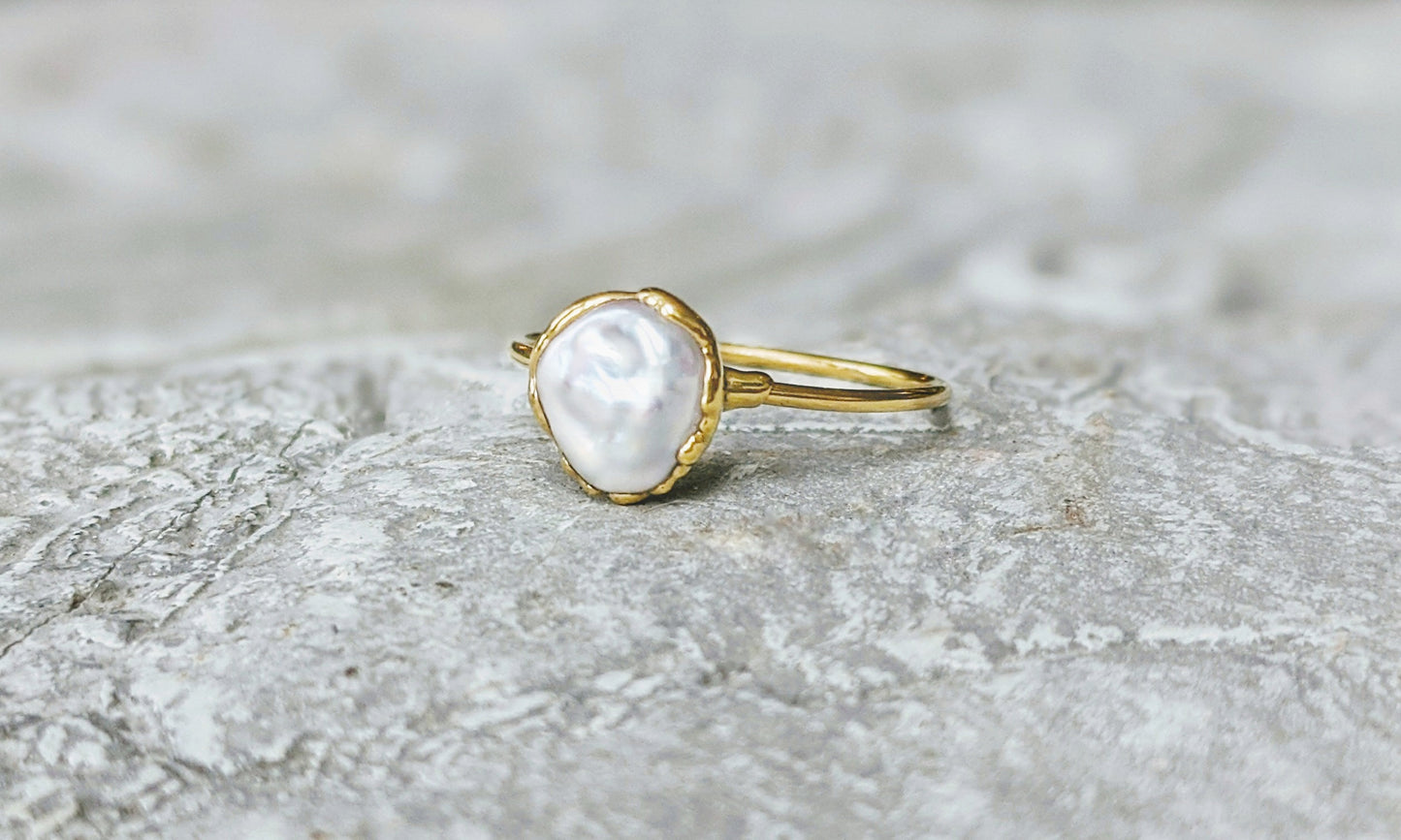 The Pearl Story - Drop of Pearl Ring – Curio Cottage
